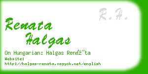 renata halgas business card